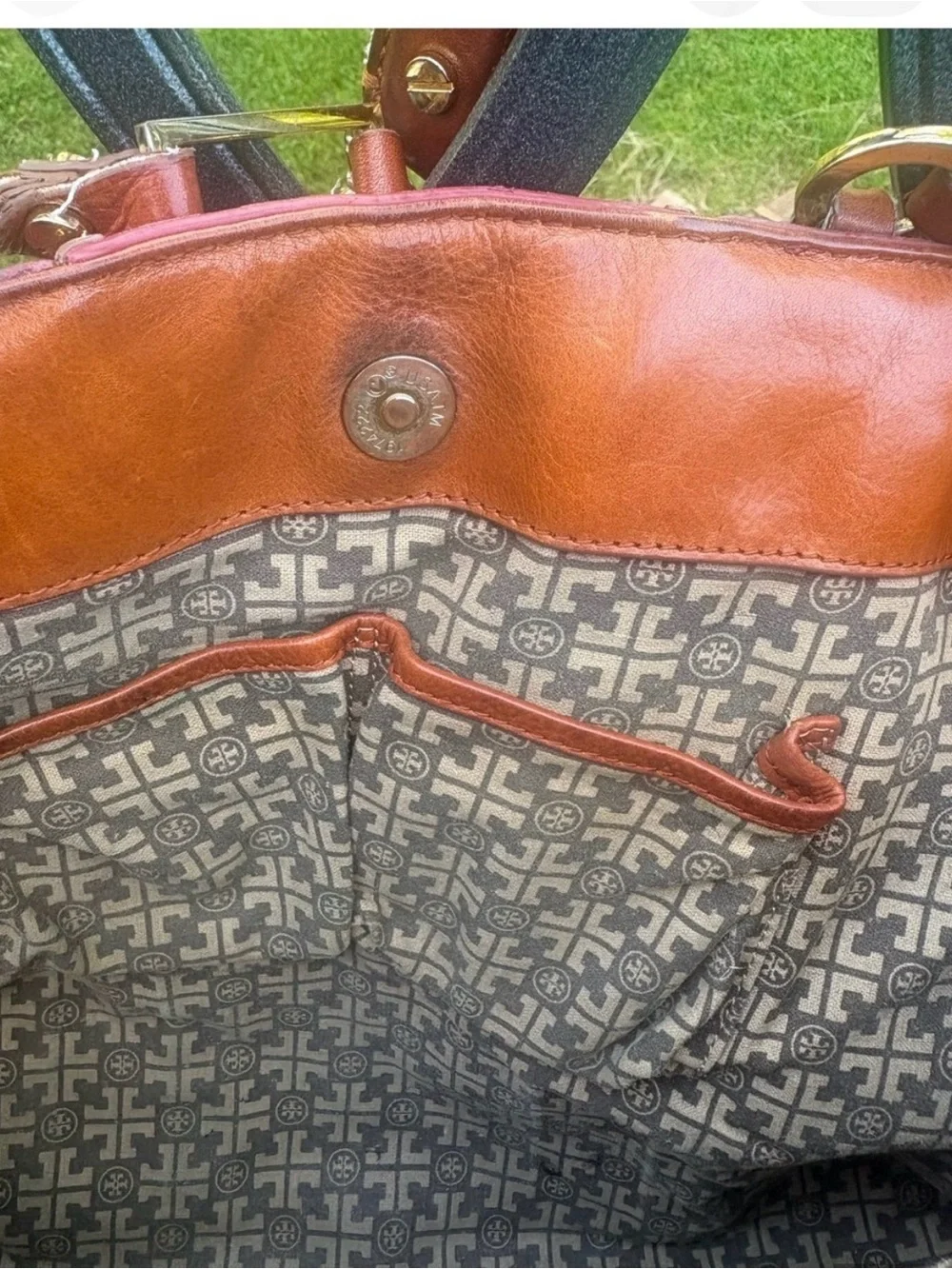 Tory Burch shiny red